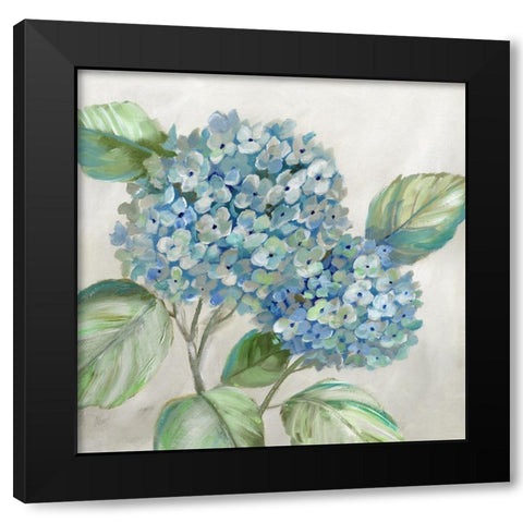 Hydrangea Beauty I Black Modern Wood Framed Art Print by Nan