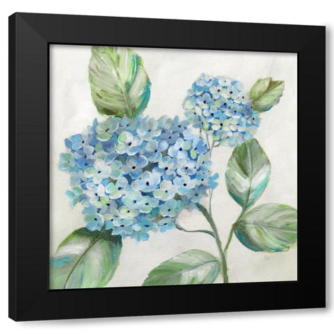 Hydrangea Beauty II Black Modern Wood Framed Art Print by Nan