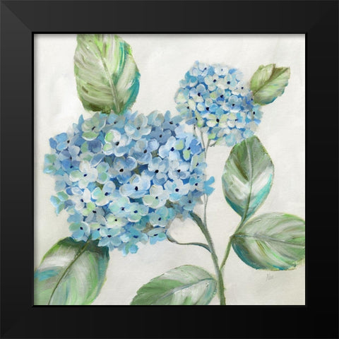 Hydrangea Beauty II Black Modern Wood Framed Art Print by Nan