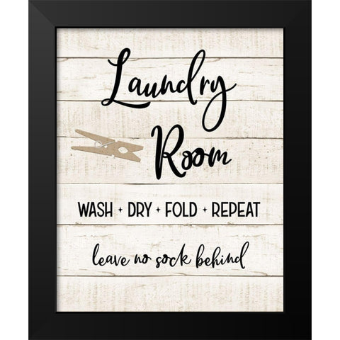 Laundry Pin I Black Modern Wood Framed Art Print by CAD Designs