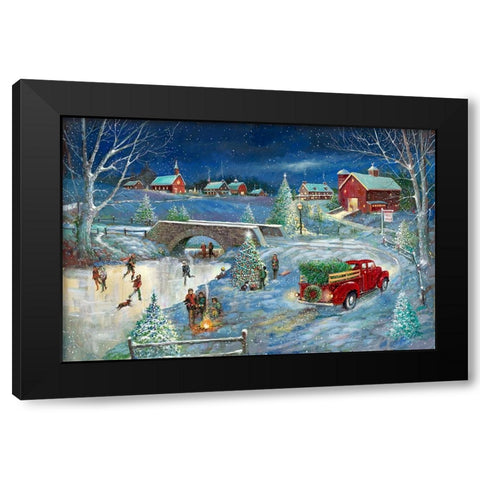 Warm Holidays Memories Black Modern Wood Framed Art Print with Double Matting by Manning, Ruane