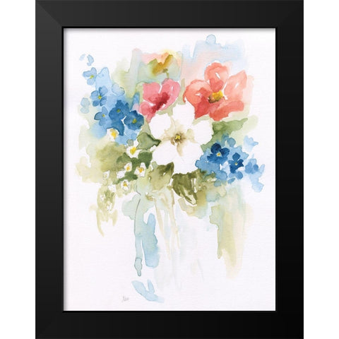 Spring Medley I Black Modern Wood Framed Art Print by Nan