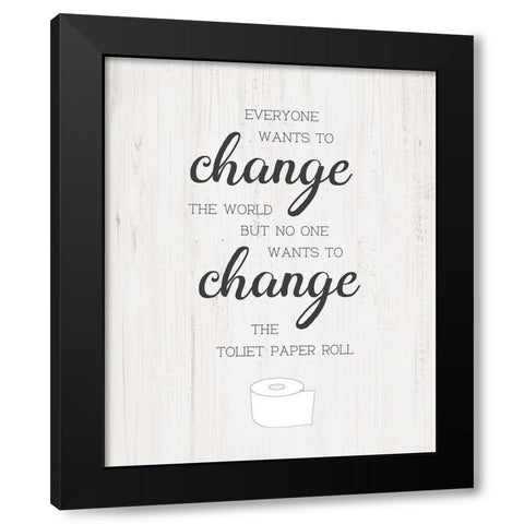 Change the Roll Black Modern Wood Framed Art Print with Double Matting by CAD Designs