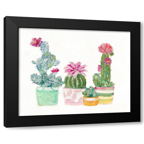 Cacti Conglomerate II Black Modern Wood Framed Art Print by Swatland, Sally