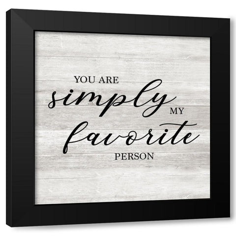 Simply Favorite Black Modern Wood Framed Art Print by Carpentieri, Natalie