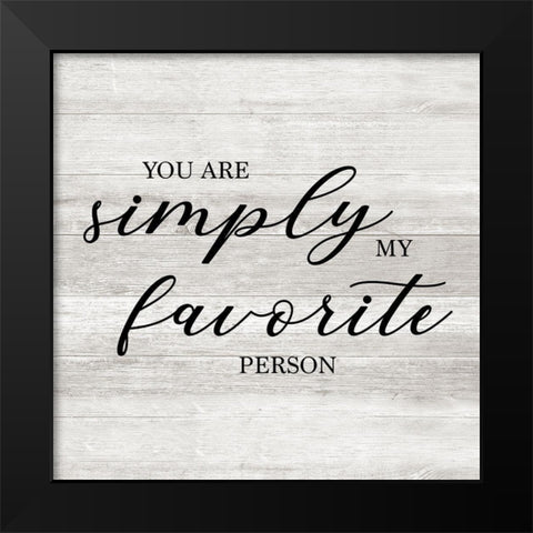 Simply Favorite Black Modern Wood Framed Art Print by Carpentieri, Natalie