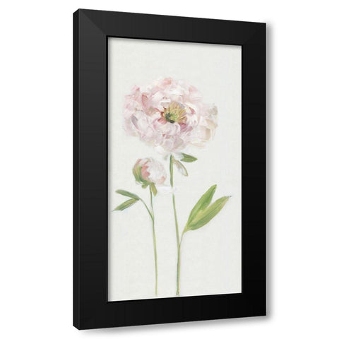 Single Stem Peony I Black Modern Wood Framed Art Print by Swatland, Sally