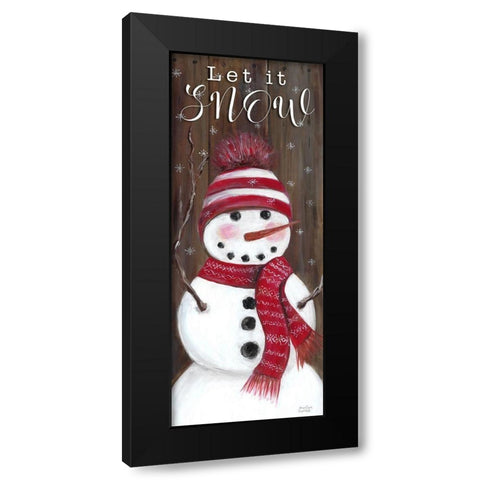 Let It Snow Black Modern Wood Framed Art Print by Dunlap, Marilyn