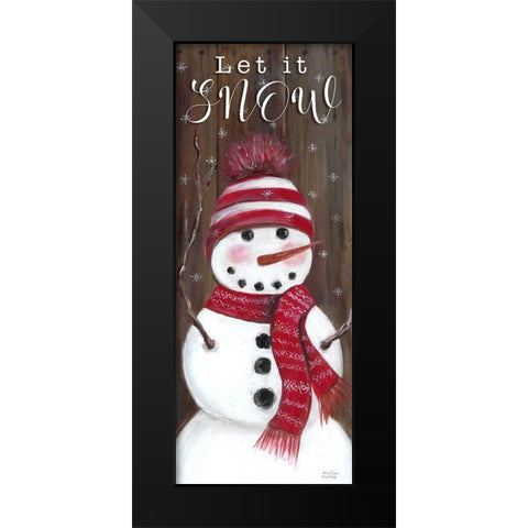 Let It Snow Black Modern Wood Framed Art Print by Dunlap, Marilyn