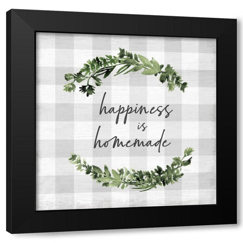 Happiness is Homemade Black Modern Wood Framed Art Print by Carpentieri, Natalie