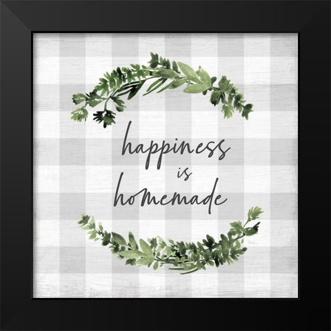 Happiness is Homemade Black Modern Wood Framed Art Print by Carpentieri, Natalie