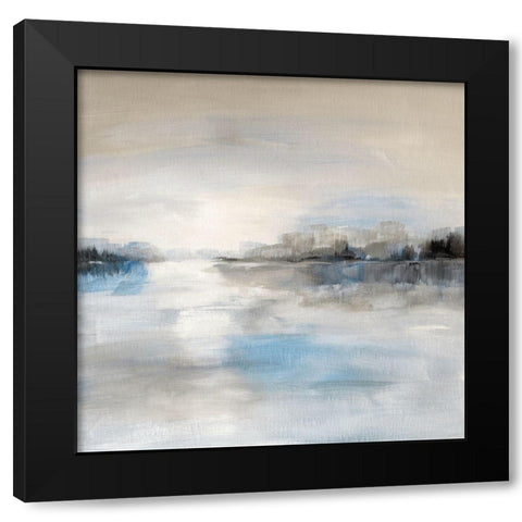 Distant Horizons Black Modern Wood Framed Art Print with Double Matting by Nan