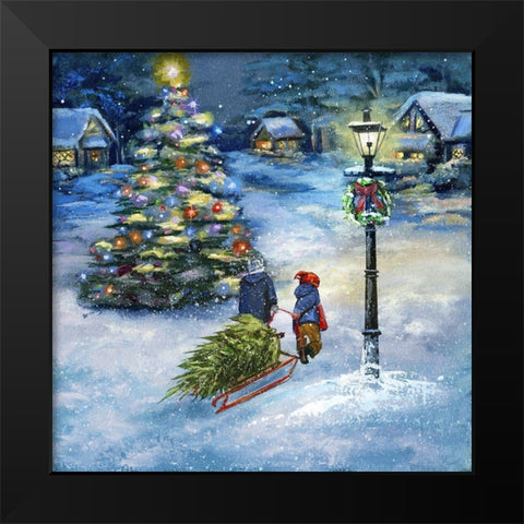 The Perfect Tree Black Modern Wood Framed Art Print by Brooks, Donna