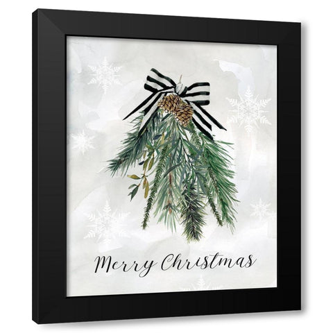 Sprig of Christmas Time Black Modern Wood Framed Art Print by Robinson, Carol