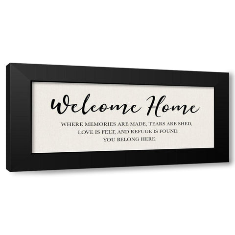 Designs - Welcome Home Black Modern Wood Framed Art Print with Double Matting by CAD Designs