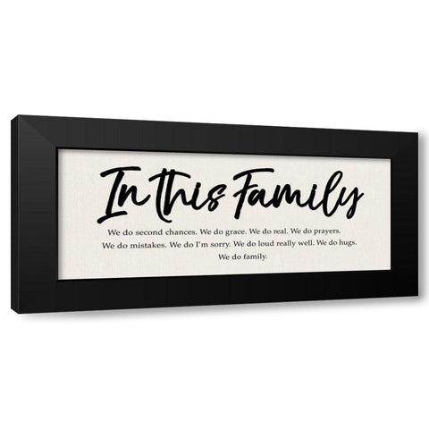 In this Family Black Modern Wood Framed Art Print by CAD Designs