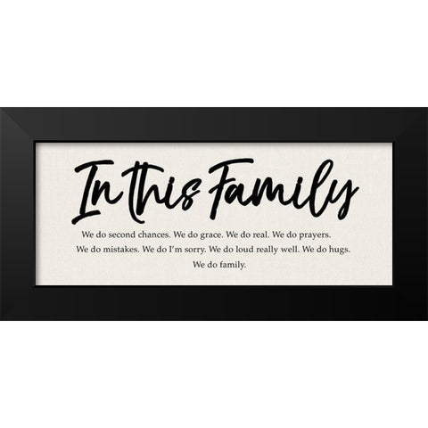 In this Family Black Modern Wood Framed Art Print by CAD Designs