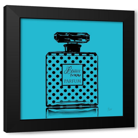 Pop Perfume I Black Modern Wood Framed Art Print by Nan