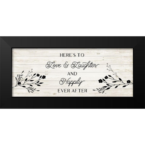 Happily Ever After Black Modern Wood Framed Art Print by Murray, Amanda