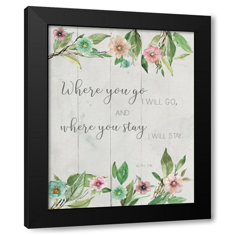 Where You Go Black Modern Wood Framed Art Print by Robinson, Carol