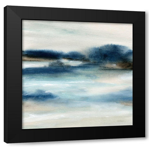 By the Bay II Black Modern Wood Framed Art Print by Robinson, Carol