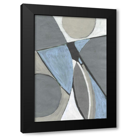 A Soft Jeweled Geometric I Black Modern Wood Framed Art Print by Pattinian, Merri