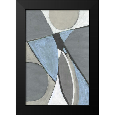 A Soft Jeweled Geometric I Black Modern Wood Framed Art Print by Pattinian, Merri