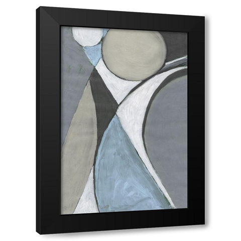 A Soft Jeweled Geometric II Black Modern Wood Framed Art Print with Double Matting by Pattinian, Merri