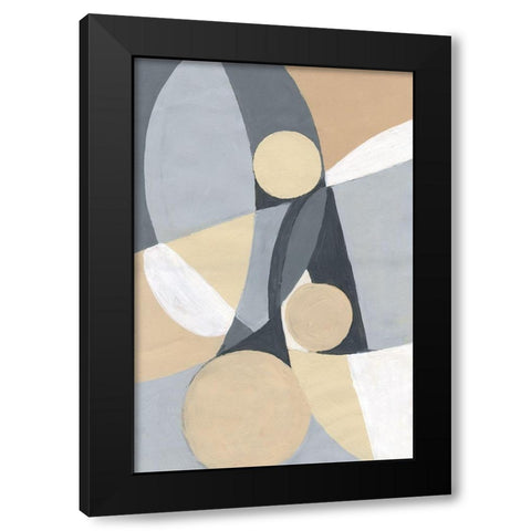 Millenium I Black Modern Wood Framed Art Print with Double Matting by Pattinian, Merri