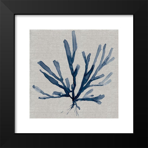 Linen Sea Coral II Black Modern Wood Framed Art Print by Robinson, Carol