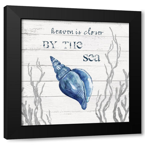 By the Sea Black Modern Wood Framed Art Print by Robinson, Carol
