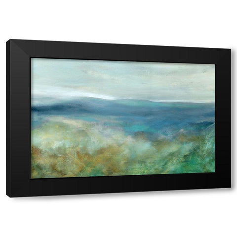 Blue Mountain Overlook Black Modern Wood Framed Art Print by Robinson, Carol