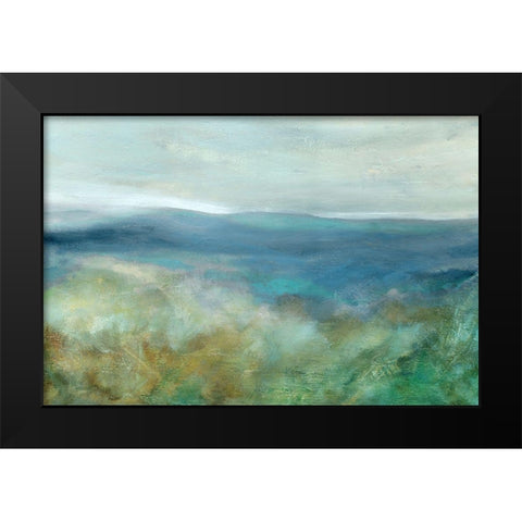 Blue Mountain Overlook Black Modern Wood Framed Art Print by Robinson, Carol