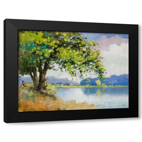 Fall Day II Black Modern Wood Framed Art Print with Double Matting by Orme, E. Anthony