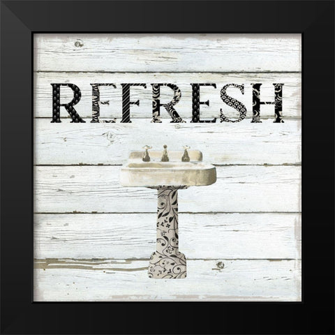 Refresh Sink Black Modern Wood Framed Art Print by Robinson, Carol