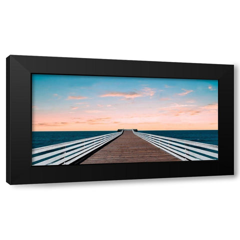 West Coast Sunset Black Modern Wood Framed Art Print by Carpentieri, Natalie