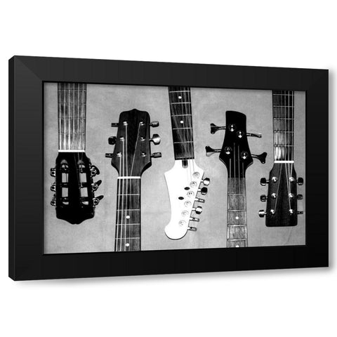 Guitar Head I Black Modern Wood Framed Art Print by Craven, Katrina