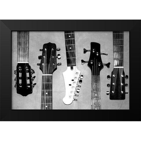 Guitar Head I Black Modern Wood Framed Art Print by Craven, Katrina