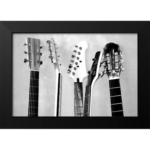 Guitar Head II Black Modern Wood Framed Art Print by Craven, Katrina