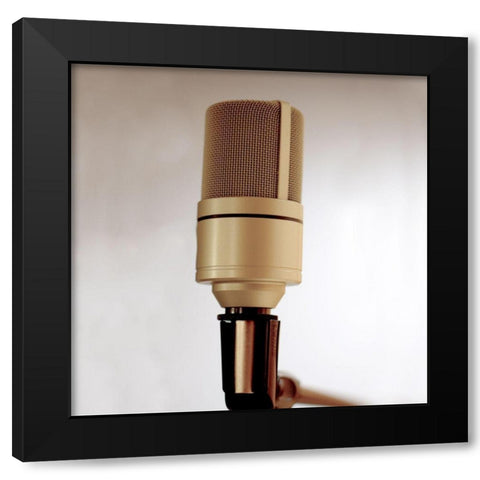 Mic I Black Modern Wood Framed Art Print by Craven, Katrina