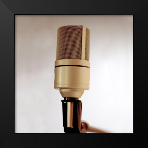 Mic I Black Modern Wood Framed Art Print by Craven, Katrina