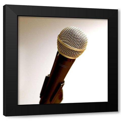 Mic II Black Modern Wood Framed Art Print by Craven, Katrina