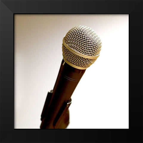 Mic II Black Modern Wood Framed Art Print by Craven, Katrina