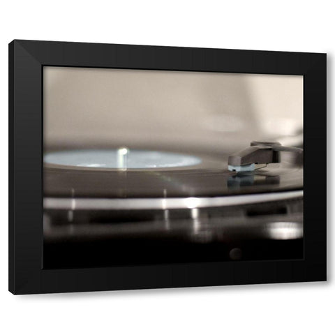 Record Player Black Modern Wood Framed Art Print by Craven, Katrina