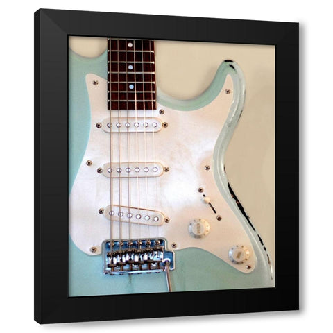 Electric Guitar Black Modern Wood Framed Art Print with Double Matting by Craven, Katrina