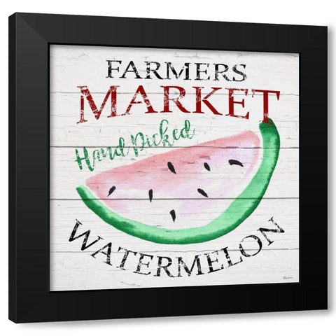 Farmers Market Watermelon Black Modern Wood Framed Art Print by Craven, Katrina