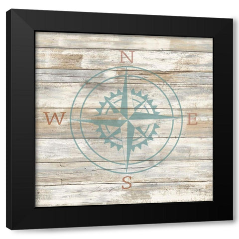 Compass Black Modern Wood Framed Art Print by Craven, Katrina