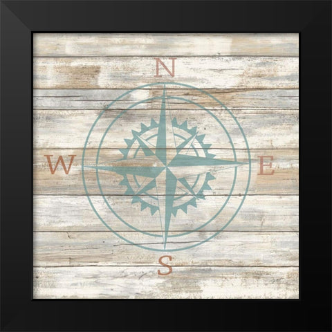 Compass Black Modern Wood Framed Art Print by Craven, Katrina