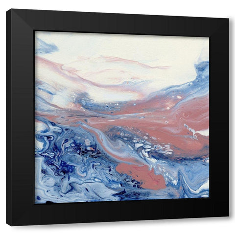 Sunset Surf II Black Modern Wood Framed Art Print by Craven, Katrina