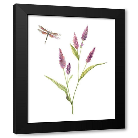 Wildflower Botanical IV Black Modern Wood Framed Art Print with Double Matting by Robinson, Carol
